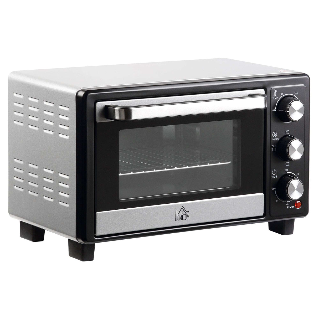 Wise Galleria Countertop Oven in sleek black and silver design, perfect for small kitchen spaces