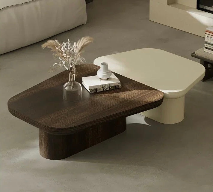 Modern Nisu Home Coffee Table Set with Rounded Edges for Stylish Living Room Decor