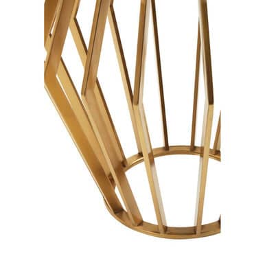 Ackley Gold Round Side Table with Black Glass Orsina