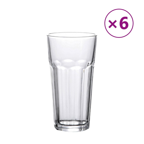 vidaXL 6 Beer Glasses Set - Clear Pilsner, Dishwasher vidaXL