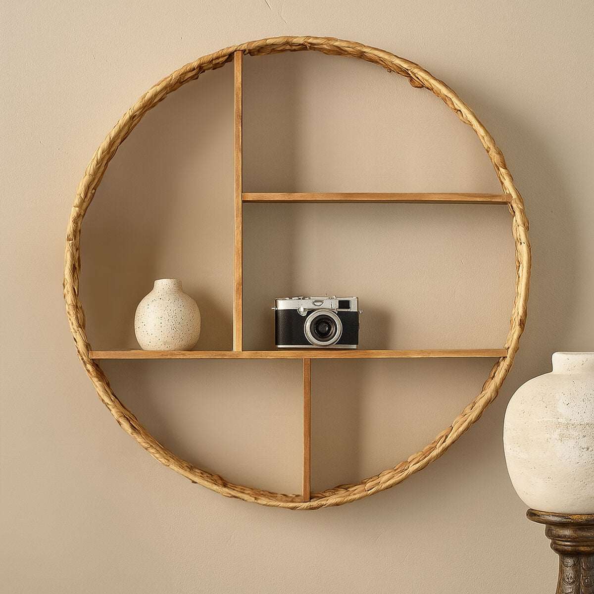 Orsina Wall Shelf - Stylish Round Wooden Shelf Orsina