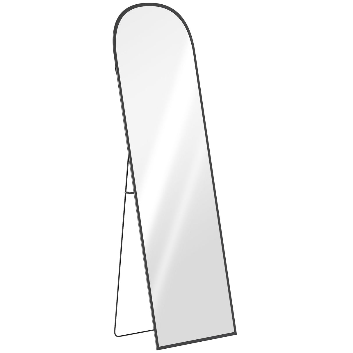Sleek Black Standing Mirror with a Modern Design for Stylish Home Decor