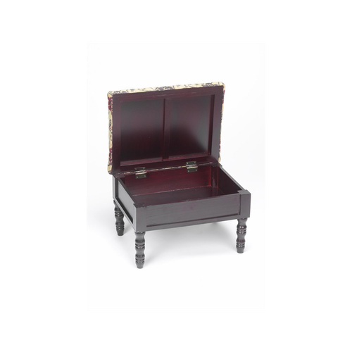 Greenhurst Floral Upholstered Storage Footstool Greenhurst