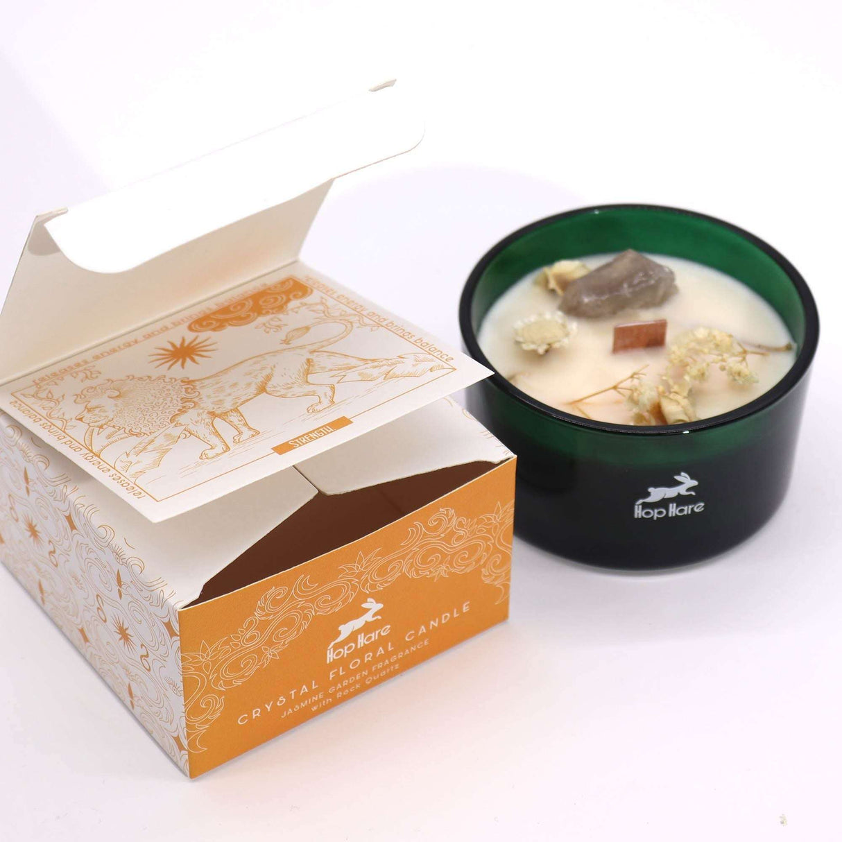 Hop Hare Crystal Magic Flower Candle - The Lion AW-Dropship