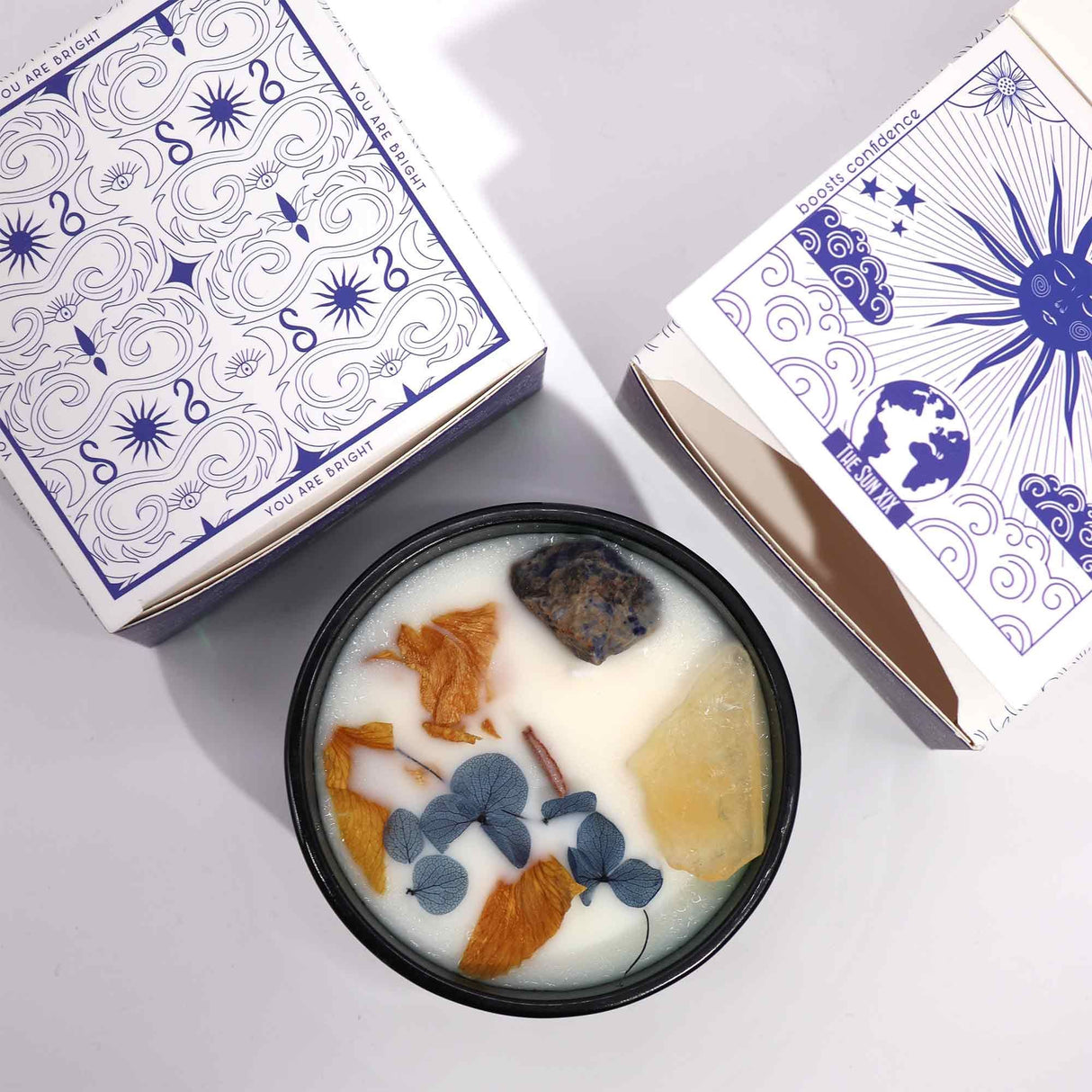 Hop Hare Crystal Magic Flower Candle - The Sun AW-Dropship