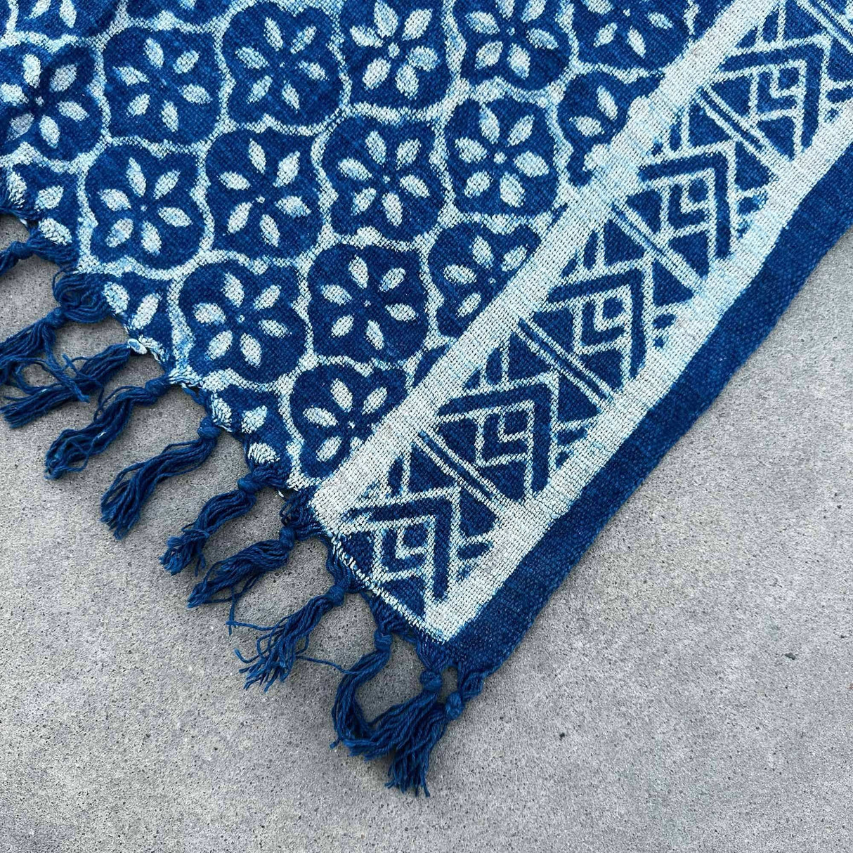 Handmade Indigo Runner - 170x60cm - Madjid Tiles AW-Dropship