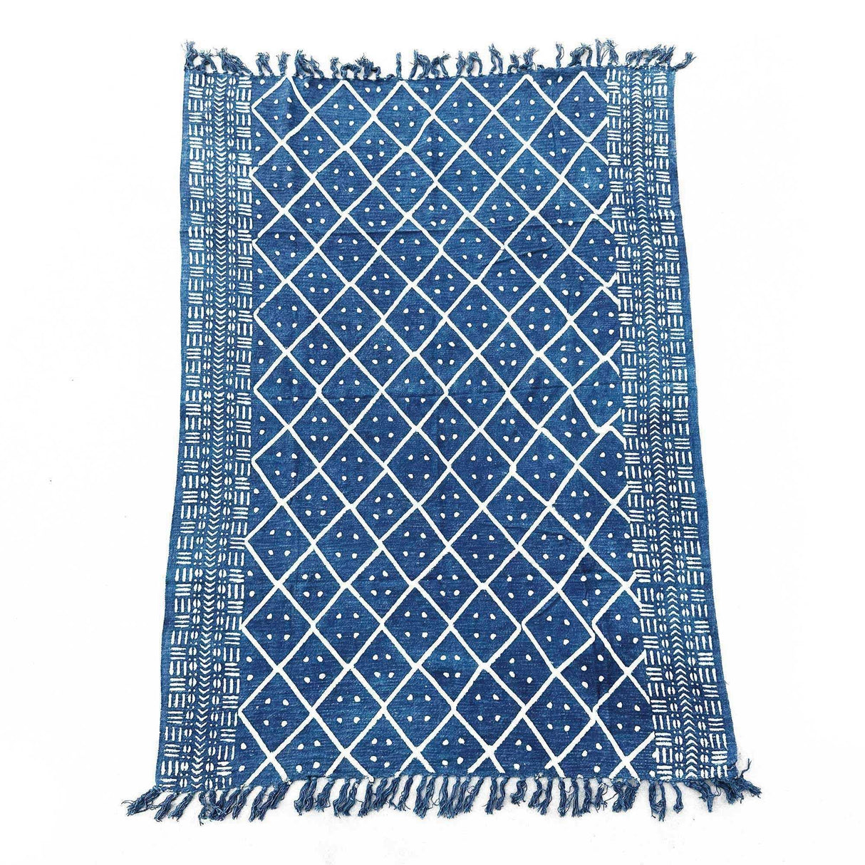 Handmade Indigo Throw - 170x120cm - Midnight Heerak AW-Dropship