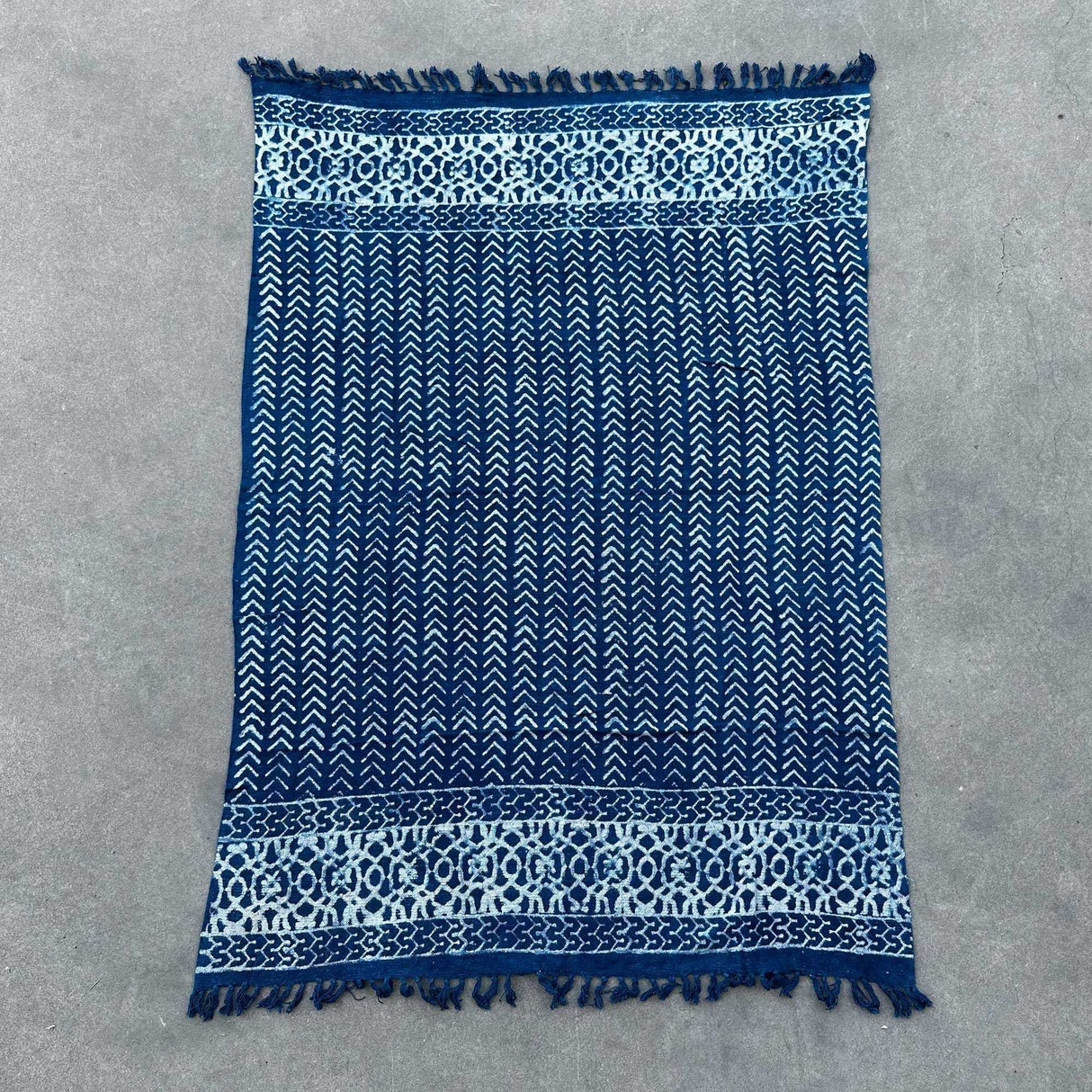 Handmade Indigo Throw - 170x120cm - Seedha Arrows AW-Dropship