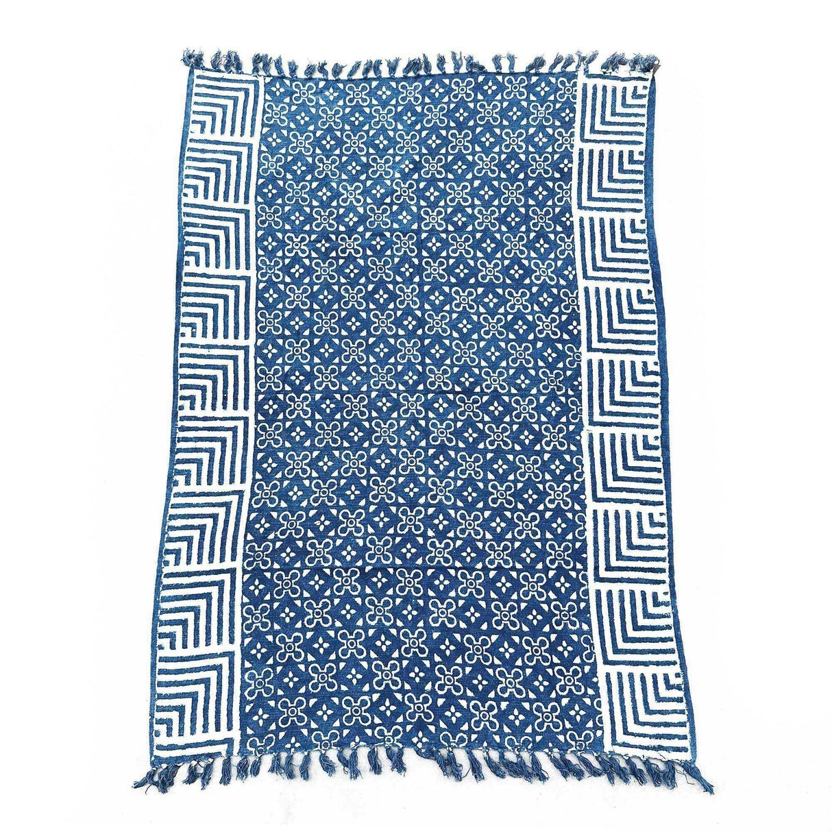 Handmade Indigo Throw - 170x120cm - Kasba Tiles AW-Dropship