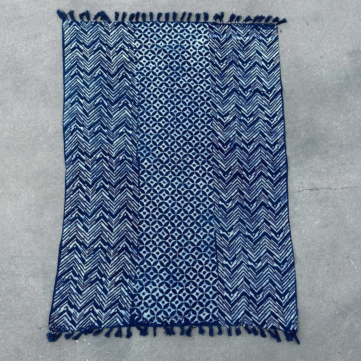 Handmade Indigo Throw - 170x120cm - Namoona Waves AW-Dropship