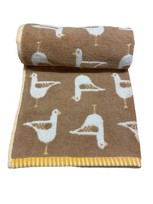 Seagull Turkish Cotton Jacquard Towel Beige Hand Towel Bellissimo Home