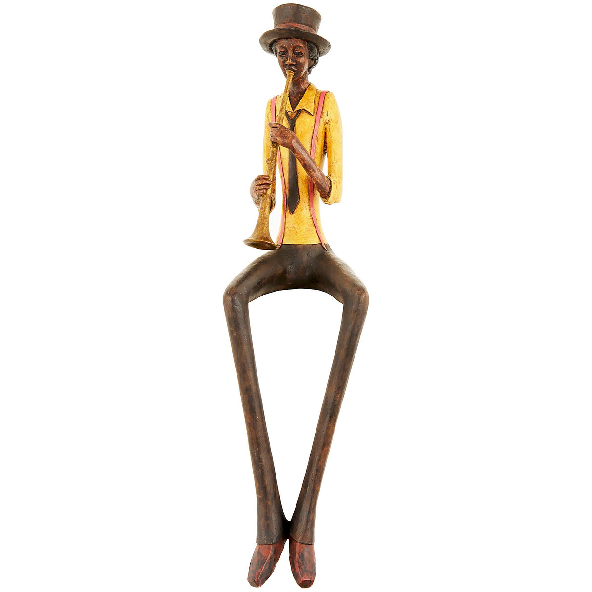 Shades 4 Seasons Jazz Band Trumpeter Figurine Ornament BROWN RESIN Shades 4 Seasons