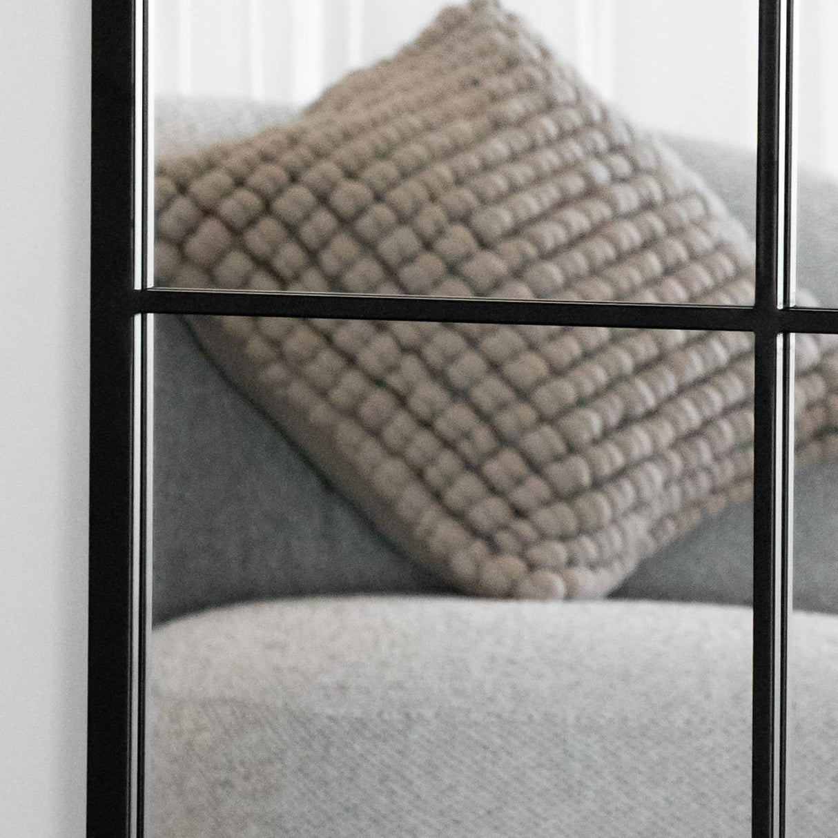 Jobu Home Grid Mirror with Black Frame and Stylish Design for Modern Interiors