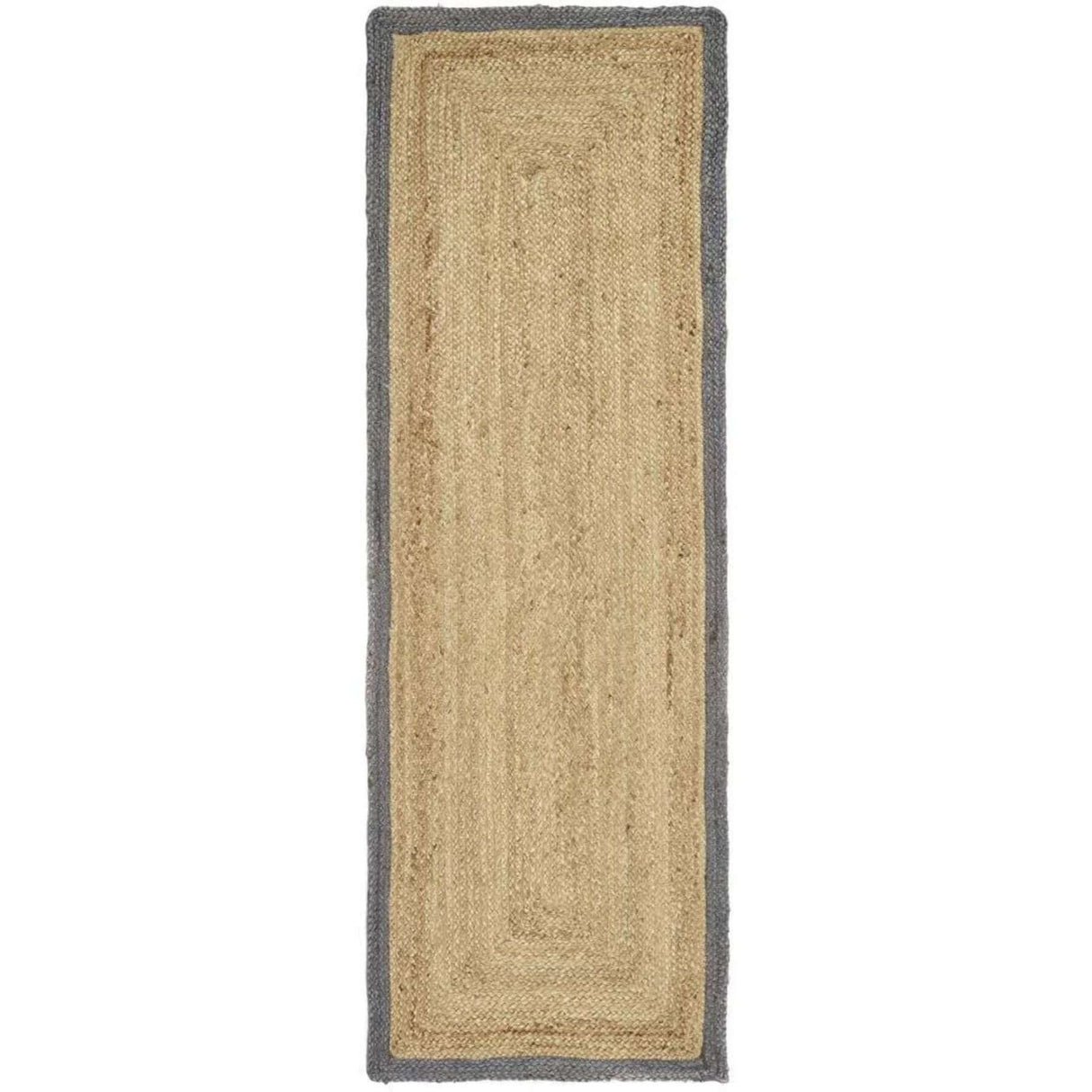 Natural Jute Rug with a Grey Border, Perfect for Adding Warmth to Your Home Decor