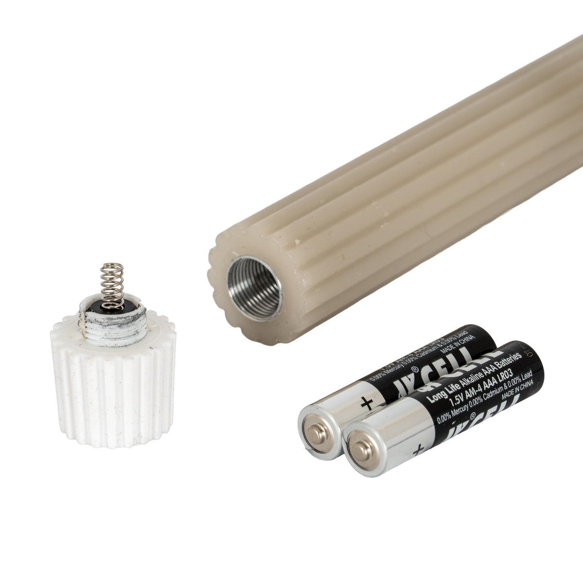Replacement parts for Taper Candles including battery holder and batteries for easy use