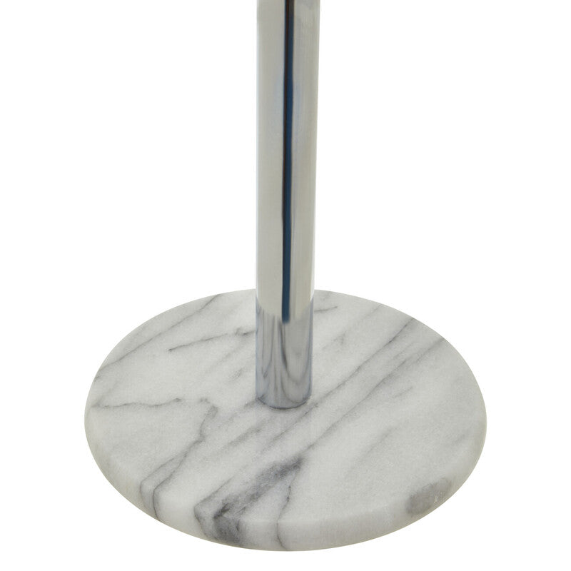 Orsina Kitchen Roll Holder with a stylish marble base and chrome pole for elegant kitchen organisation