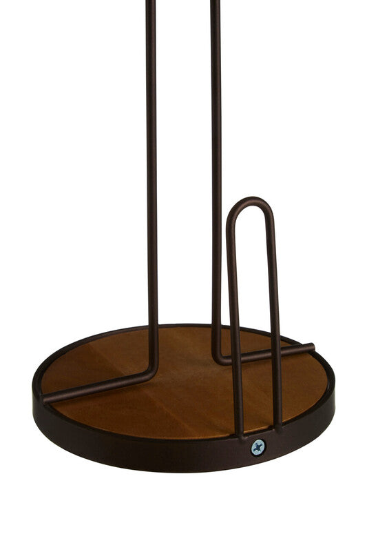 Orsina Kitchen Roll Holder in a stylish design with a wooden base and metal frame