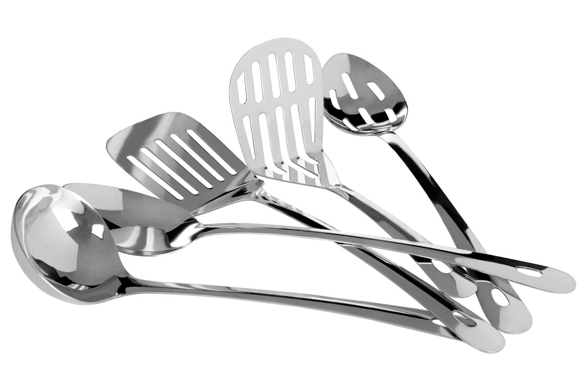 Orsina Stainless Steel Kitchen Utensils Set Including Server Spoon and Slotted Turner