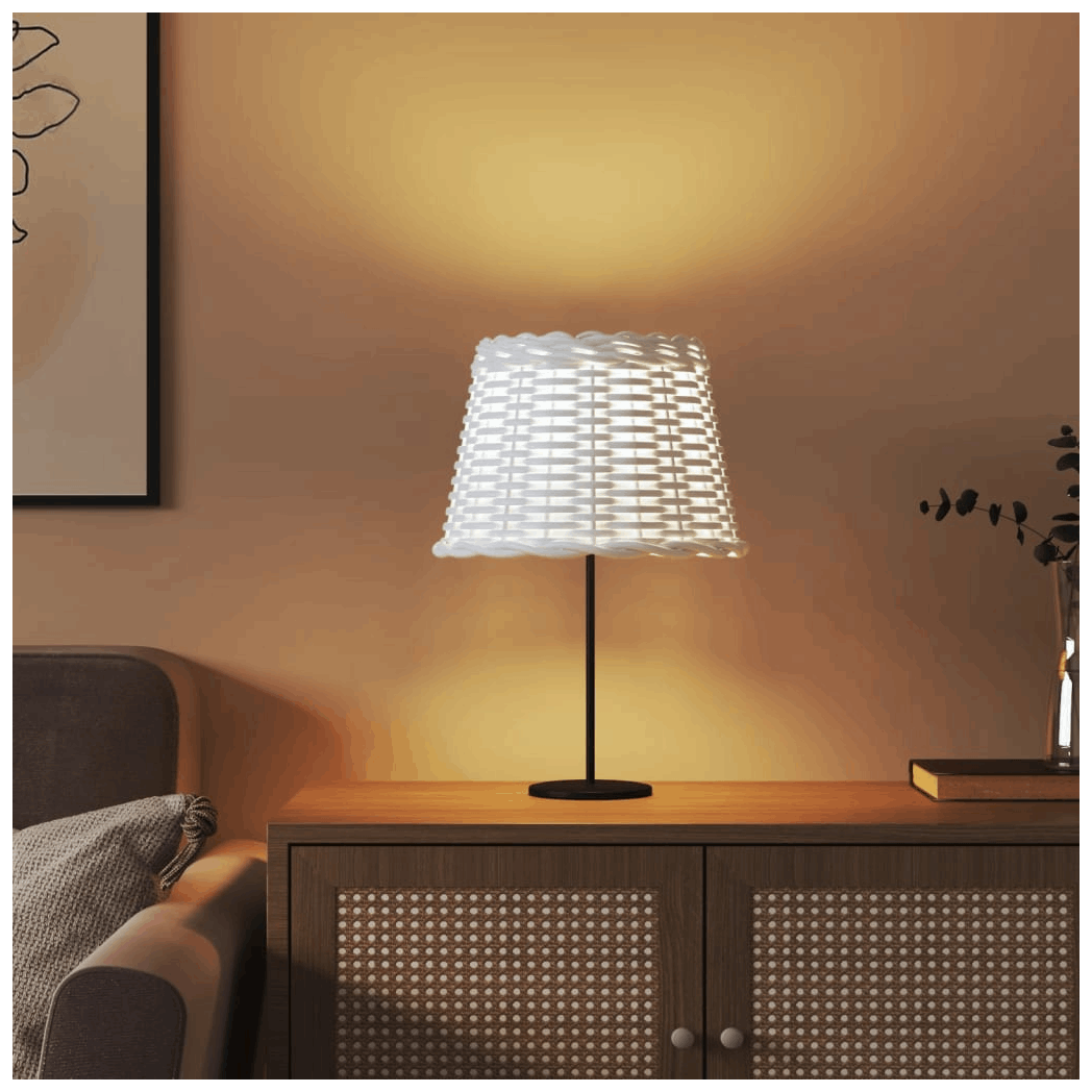 vidaXL elegant Lamp Shade Table Lamp with a woven design for stylish home lighting