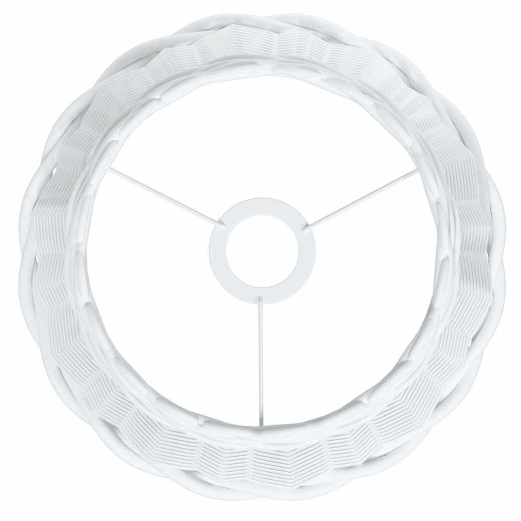 vidaXL White Lamp Shade with a Decorative Circular Design for Elegant Lighting