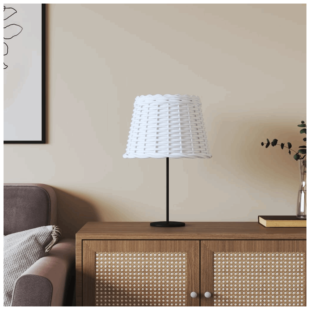 vidaXL White Lamp Shade on a Stylish Table Lamp for Modern Home Decor