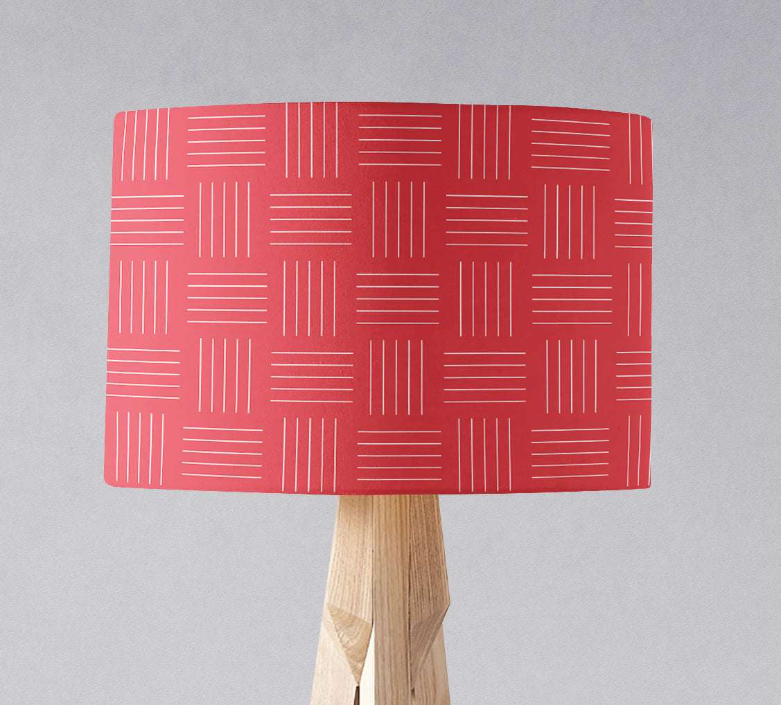 Shadow Bright Red Patterned Lampshade with Modern Design for Stylish Lighting