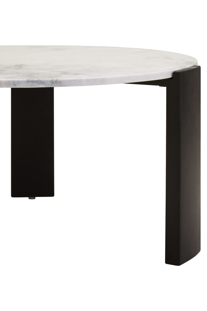 Palermo Round White Marble Top Large Coffee Table Orsina