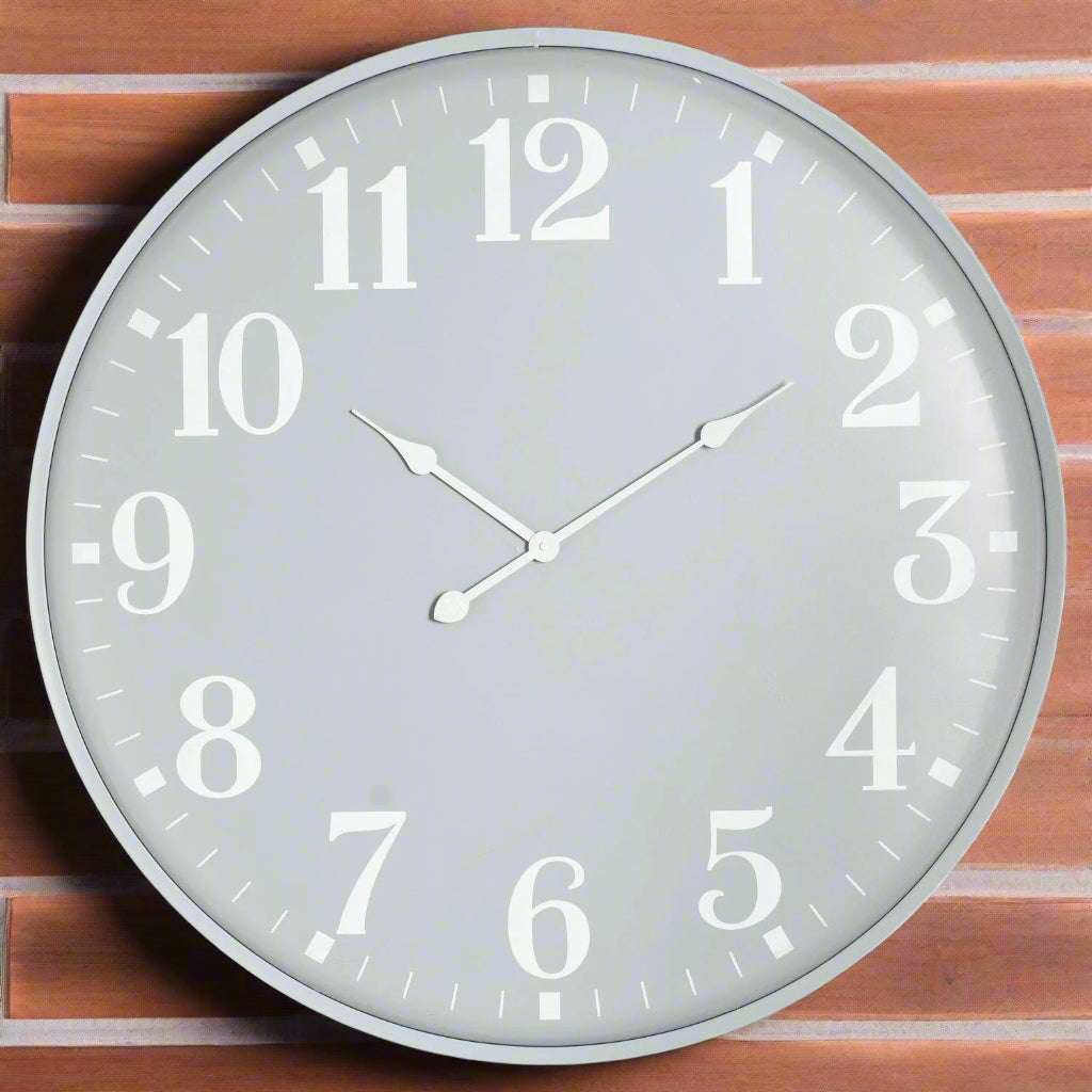 Shades 4 Seasons Large Wall Clock - Stylish Grey Design GREY METAL Shades 4 Seasons