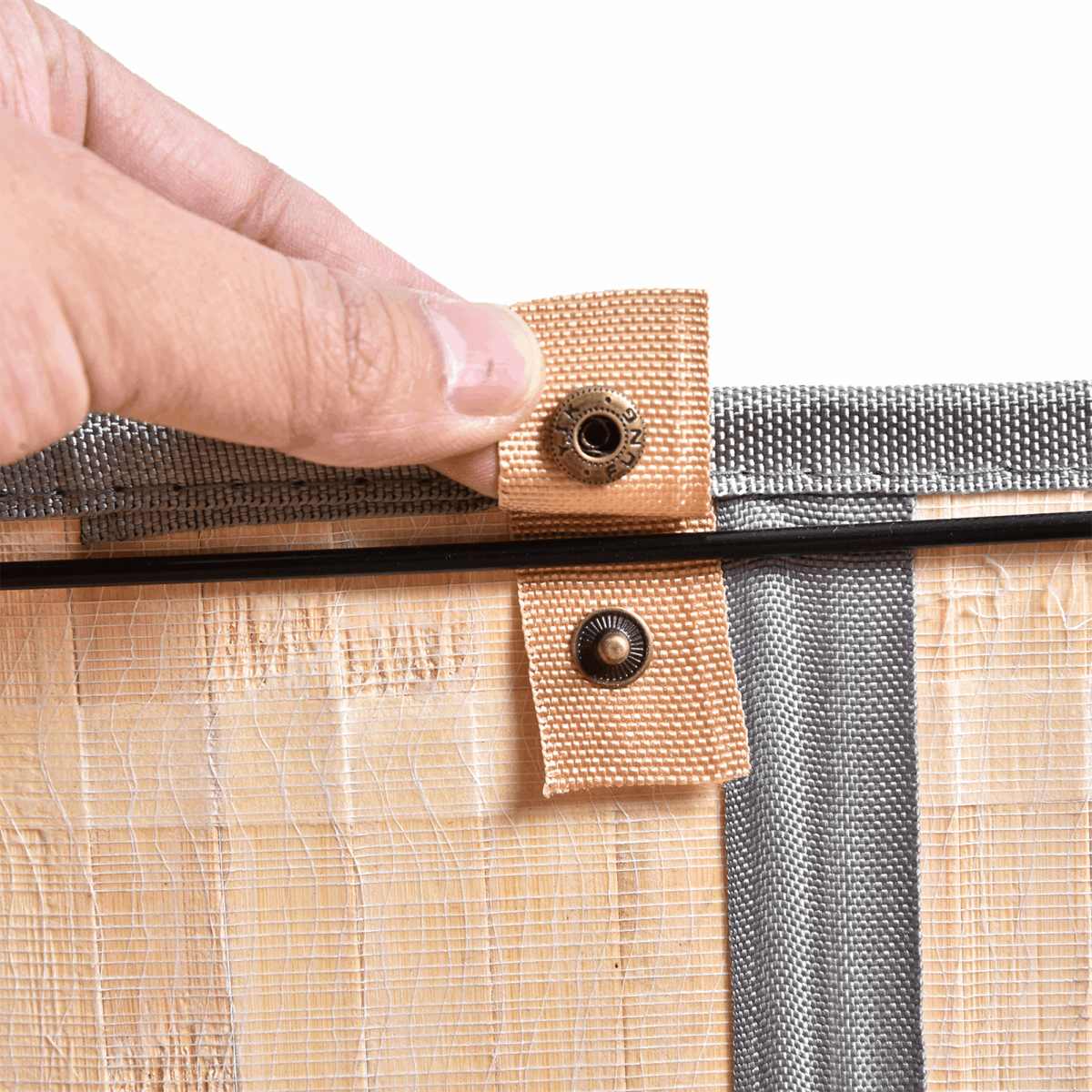 100L Flip Lid Bamboo Laundry Basket Grey HOMCOM