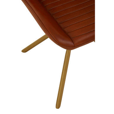 Orsina Leather Chair with a stylish design and wooden legs, perfect for accentuating any living space
