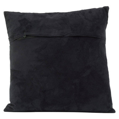 Bosie Safira Black And Grey Hair on Leather Cushion Orsina
