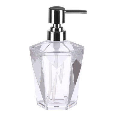 Orsina Crystal-Look Lotion Dispenser with Stylish Pump for Elegant Bathroom Decor