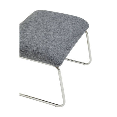 Orsina Lounge Chair in modern grey upholstery with sleek metal legs for contemporary homes