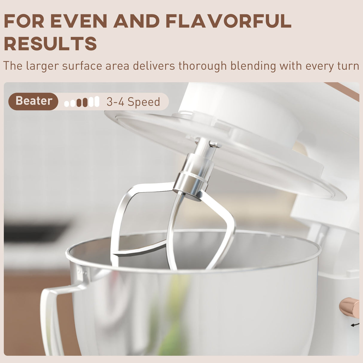 Wise Galleria Stand Mixer with 3-4 speed settings for even and flavorful results
