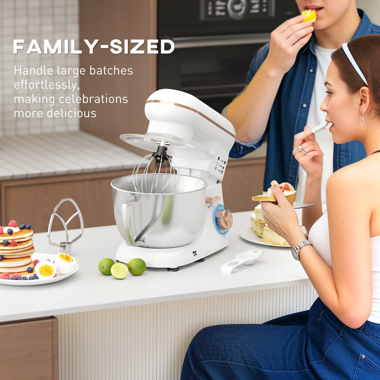 Wise Galleria Family-Sized Stand Mixer for effortless batch preparation and delicious creations