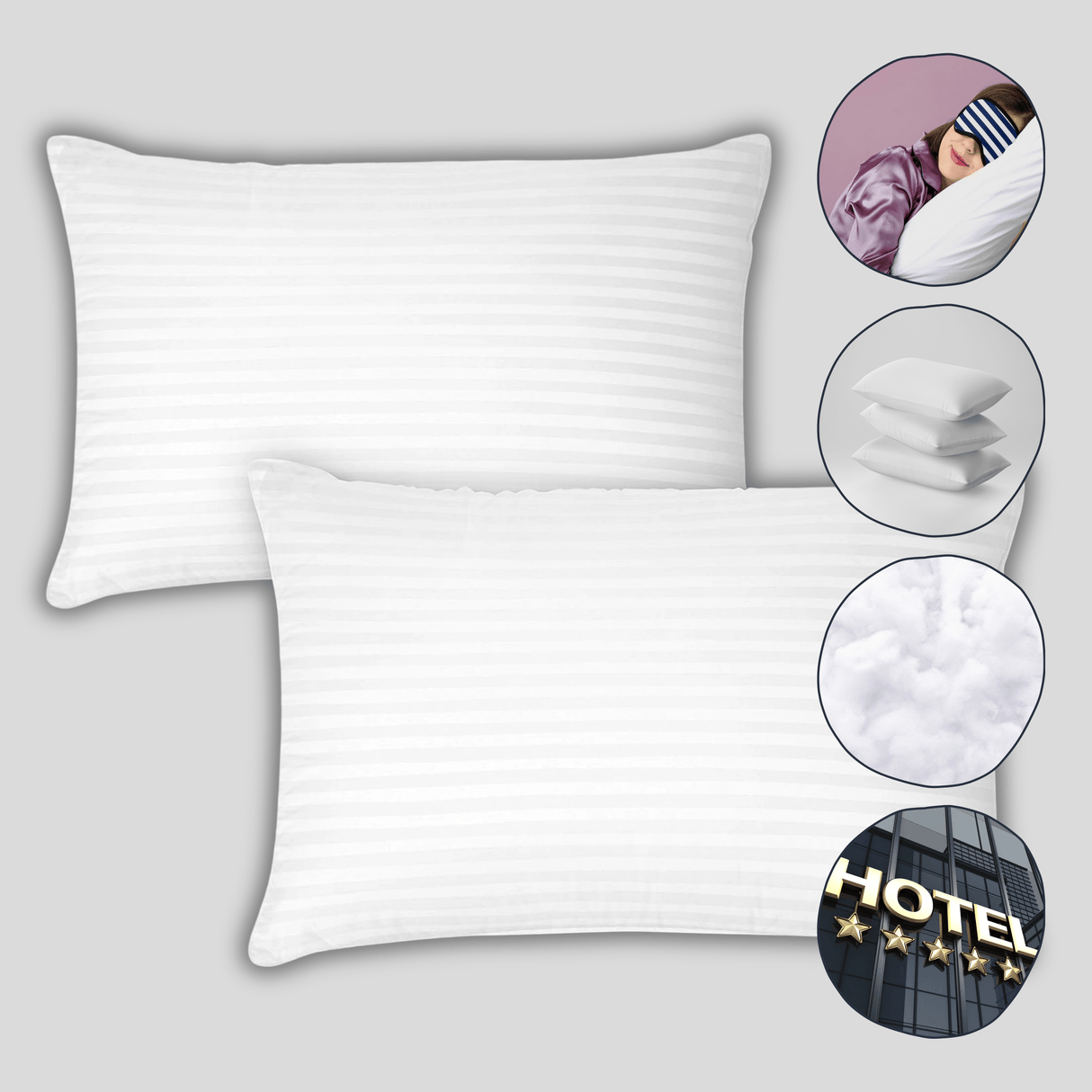 OLIVIA ROCCO Luxury Pillows in a set of two for a comfortable sleep experience