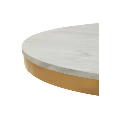Azalea Round Marble Dining Table With Gold Base Orsina