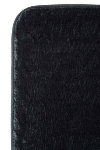 Luxurious Orsina Mat Set in Soft Black Fabric for Bathroom Comfort