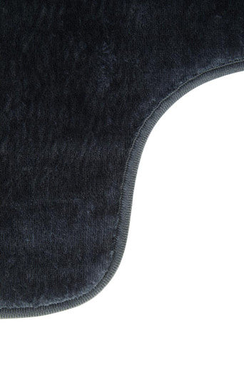 Orsina Mat Set in dark blue with soft texture and durable edges for bathroom decor