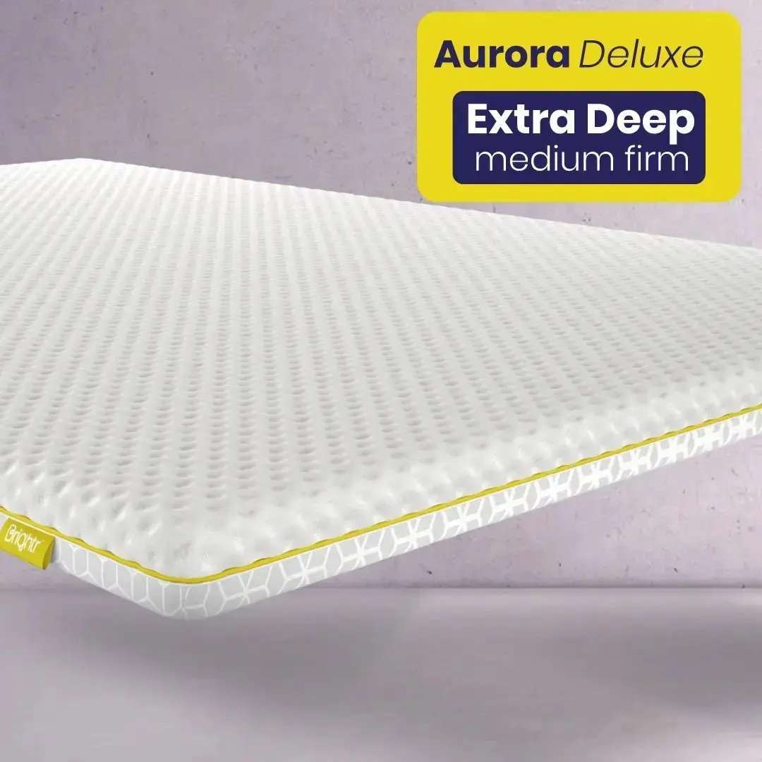 Brightr Sleep Aurora Deluxe Extra Deep Mattress Topper in medium firm for enhanced comfort