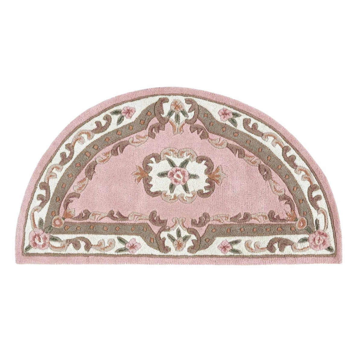 Elegant Medallion Rug in pink with floral patterns, ideal for enhancing home decor