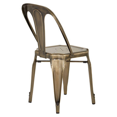 Orsina Metal Chair with a vintage finish and ergonomic design for stylish dining spaces