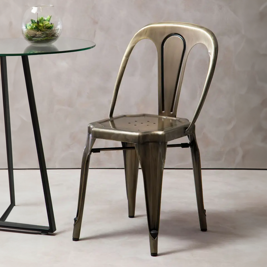 Orsina Metal Chair with a sleek design, perfect for modern dining spaces