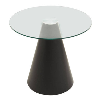 Azalea Round Clear Glass Top Dining Table Orsina
