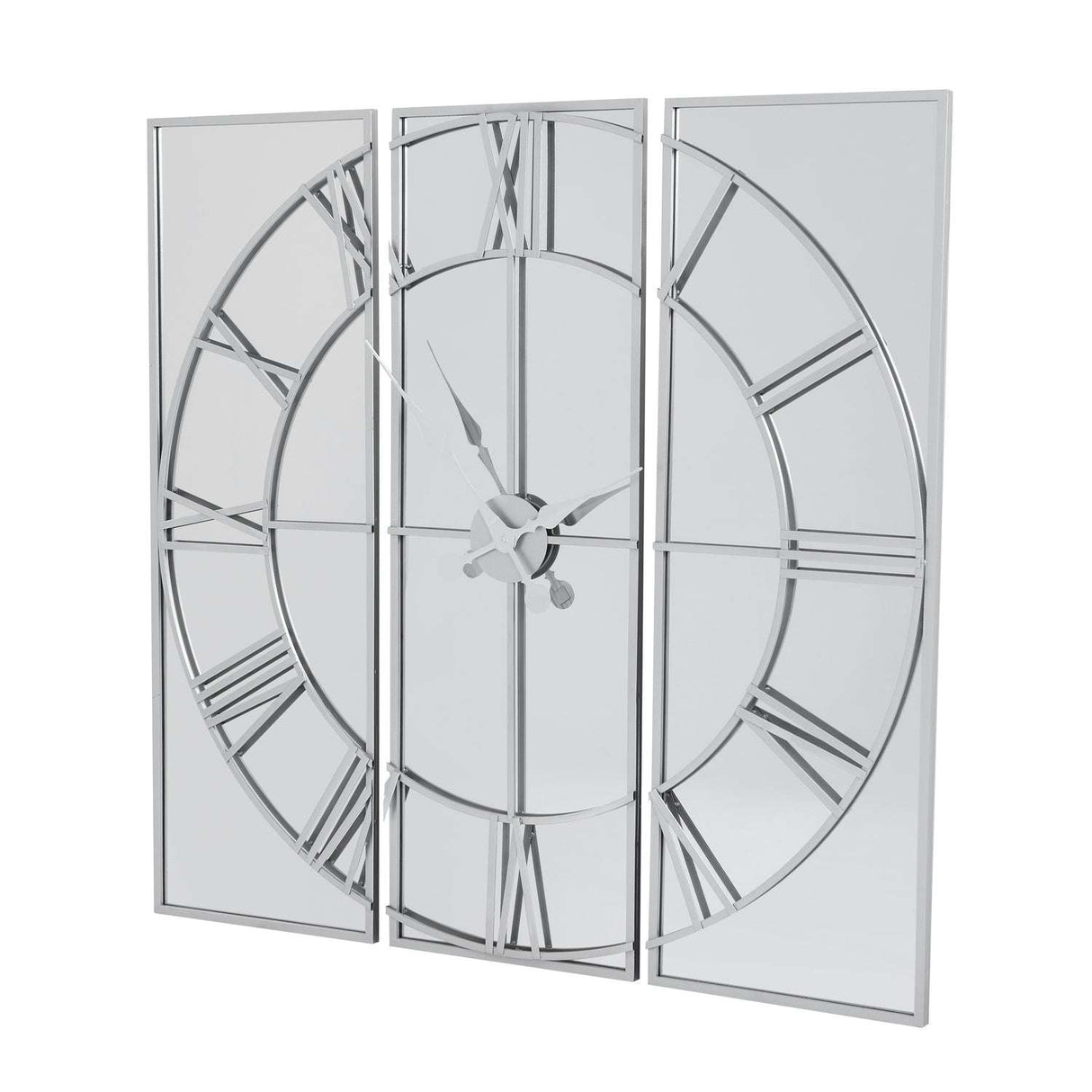 Shades 4 Seasons Mirrored Wall Clock with Roman Numerals Shades 4 Seasons