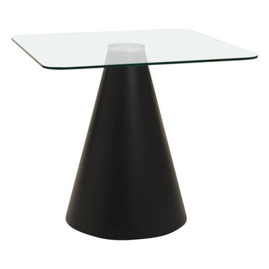 Azalea Square Clear Glass Top Dining Table Orsina