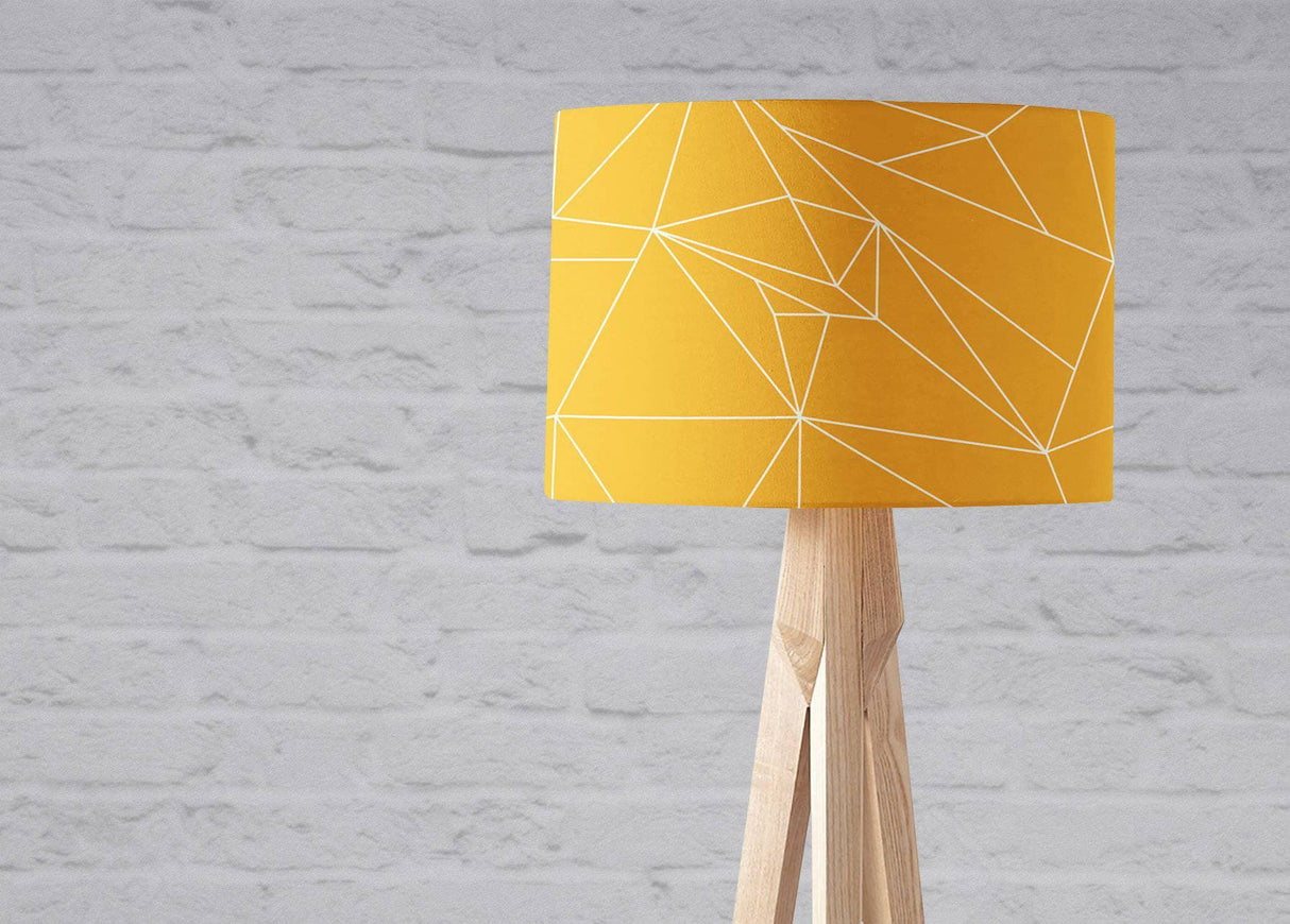 Shadow Bright Yellow Geometric Pattern Lampshade for Modern Home Decor