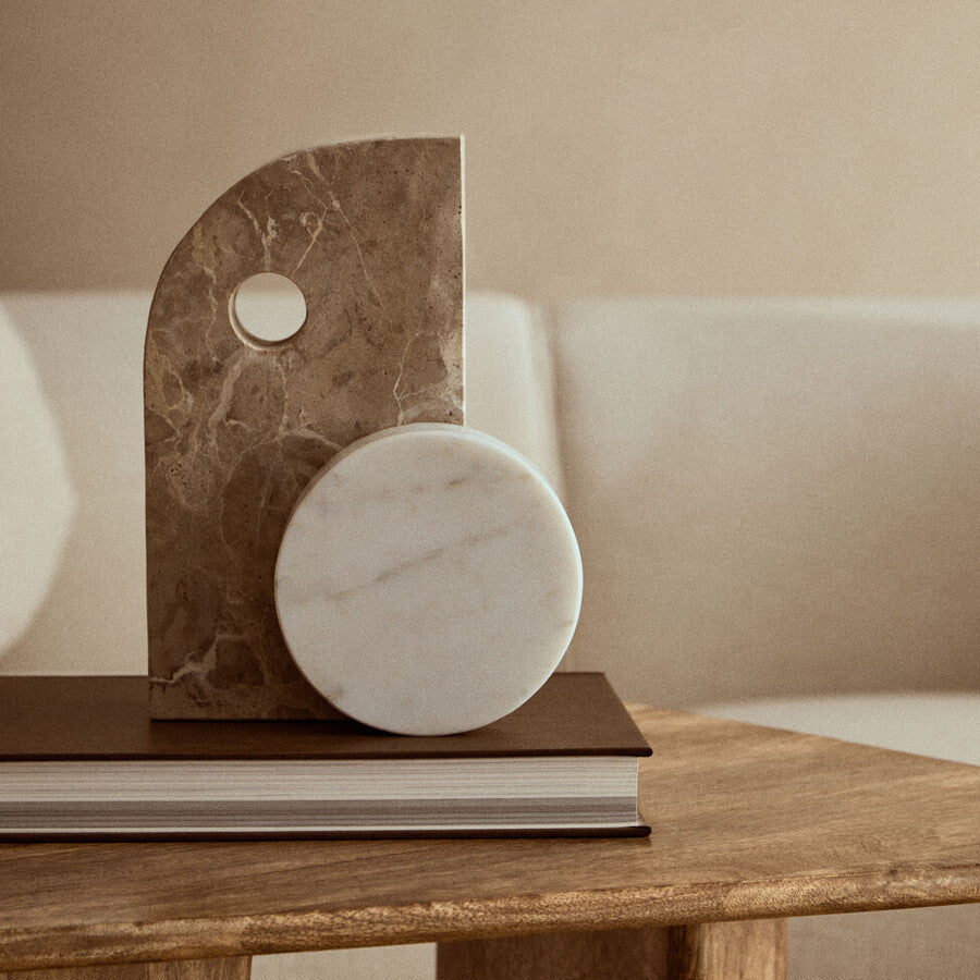 Stylish marble sculpture by Orsina featuring geometric shapes for modern decor