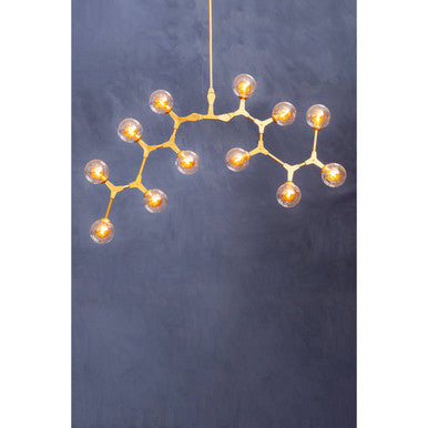 Abira 12 Arm Gold Finish Pendant Light Orsina