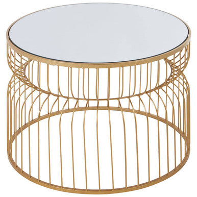 Orsina Avantis Round Side Table with Stylish Gold Finish Orsina